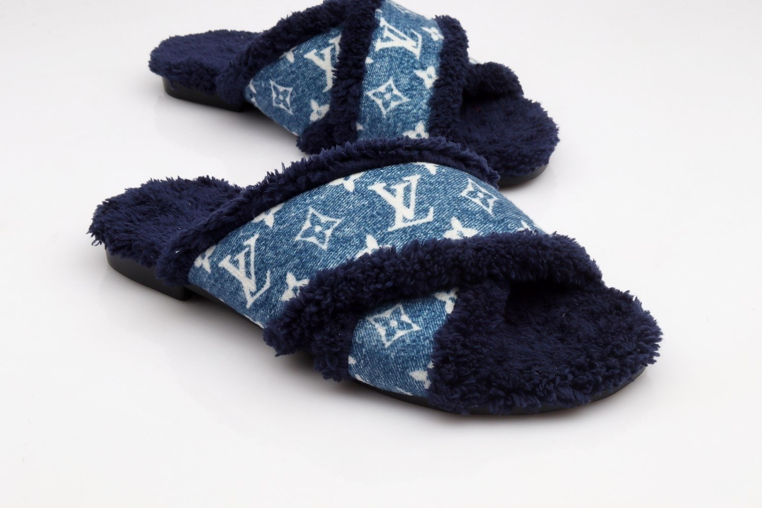 Slipper Faux-Fur Cross-Strap - الصورة 4