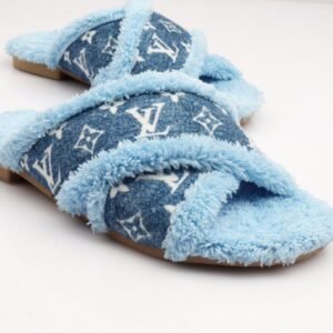 Slipper Faux-Fur Cross-Strap